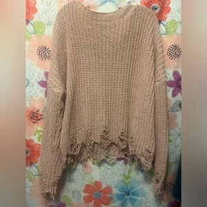 Super cute “grunge” rose gold sweater!